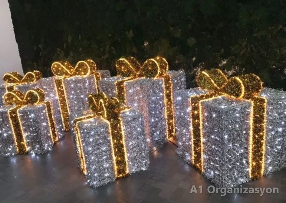 Hediye Paketleri | LED Işıklı Hediye Kutusu Dekorları ve Süslemeleri - A1 Organizasyon